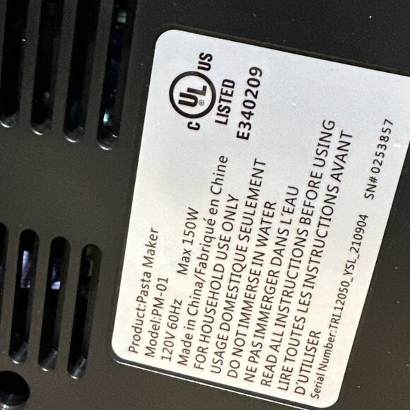 Emeril Lagasse Pasta 2-in-1 Pasta Maker Juicer LED Display PM-01 W Accessories - Picture 11 of 11